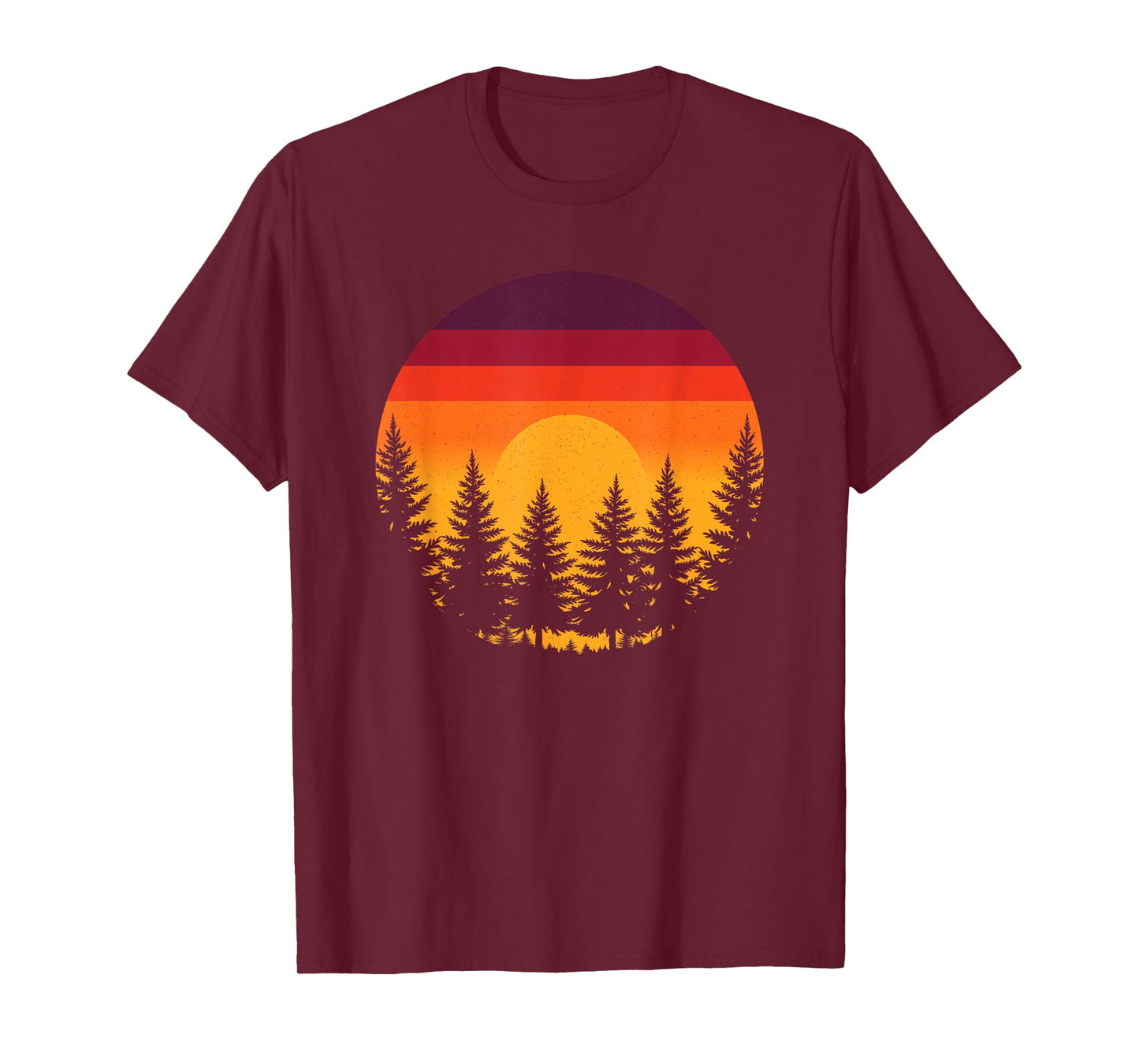 Mountain Forest Tree Nature Graphic Outdoor Hiking Adventure T-Shirt