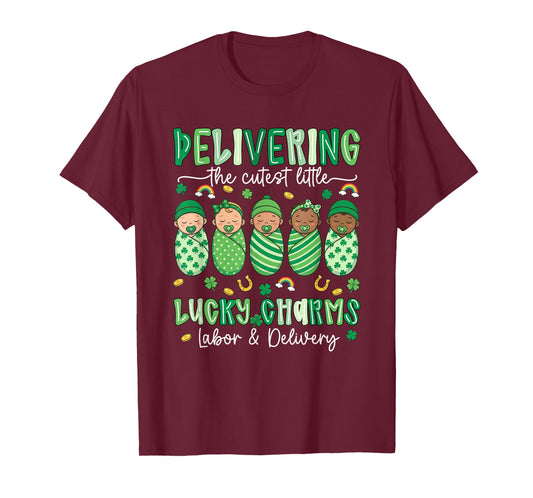 Delivering The Cutest Little Lucky Charms St Patricks Day T-Shirt