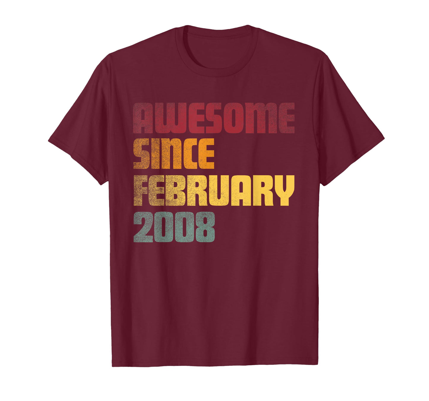 Awesome Since February 2008 18th Birthday - Vintage T-Shirt