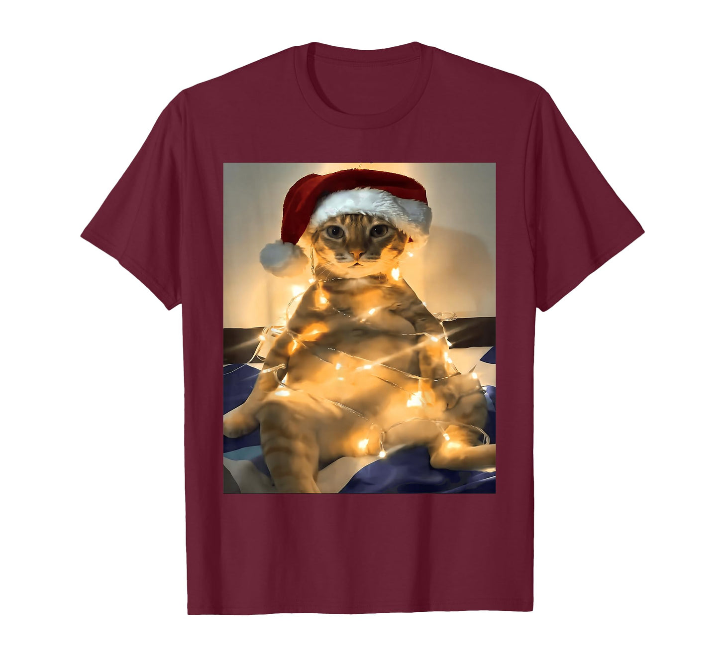 Funny Cat Christmas Meme Shirt Cute Holiday Meme Cat Xmas T-Shirt