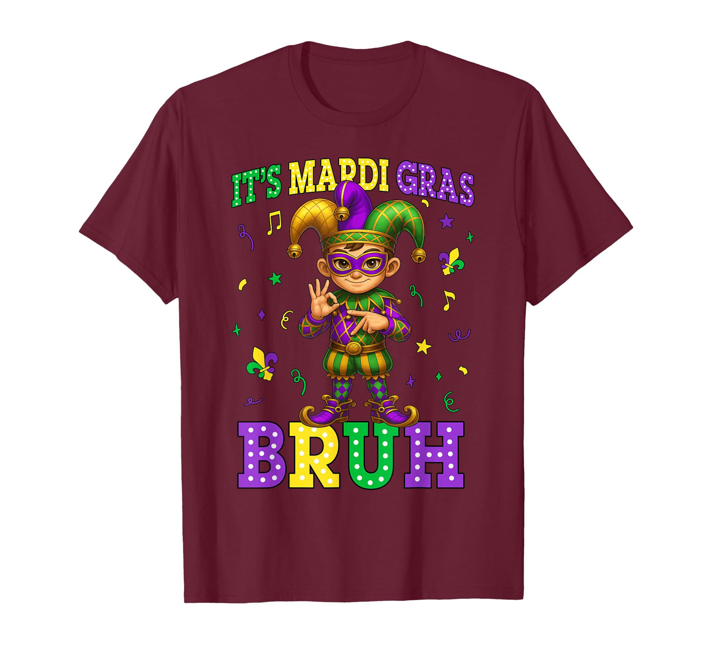 It's Mardi Gras Bruh Funny Six Seven 67 Meme Men Boy Kids T-Shirt