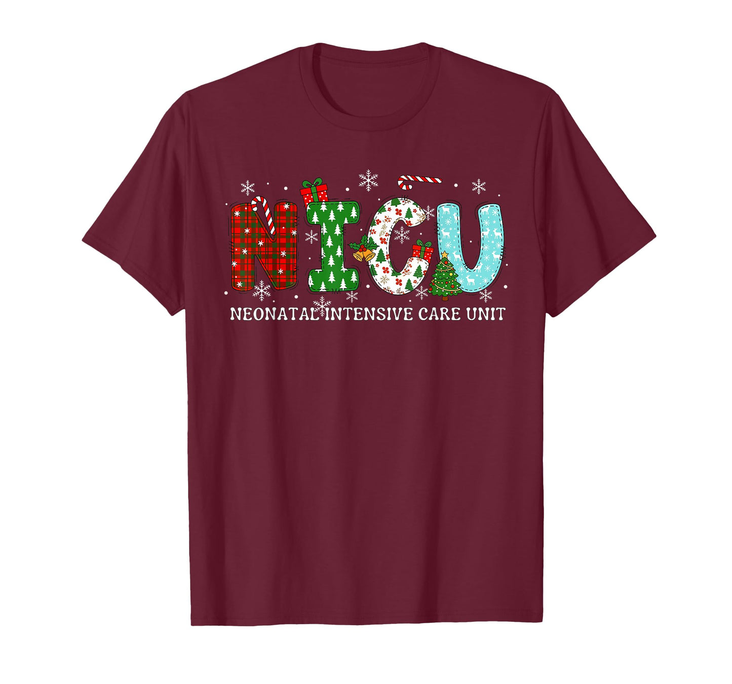 NICU Nurse Christmas Neonatal Intensive Care Unit Nursing T-Shirt