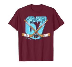 67 Ice Cream Drip Hockey Gen Alpha Slang Six Seven Meme T-Shirt