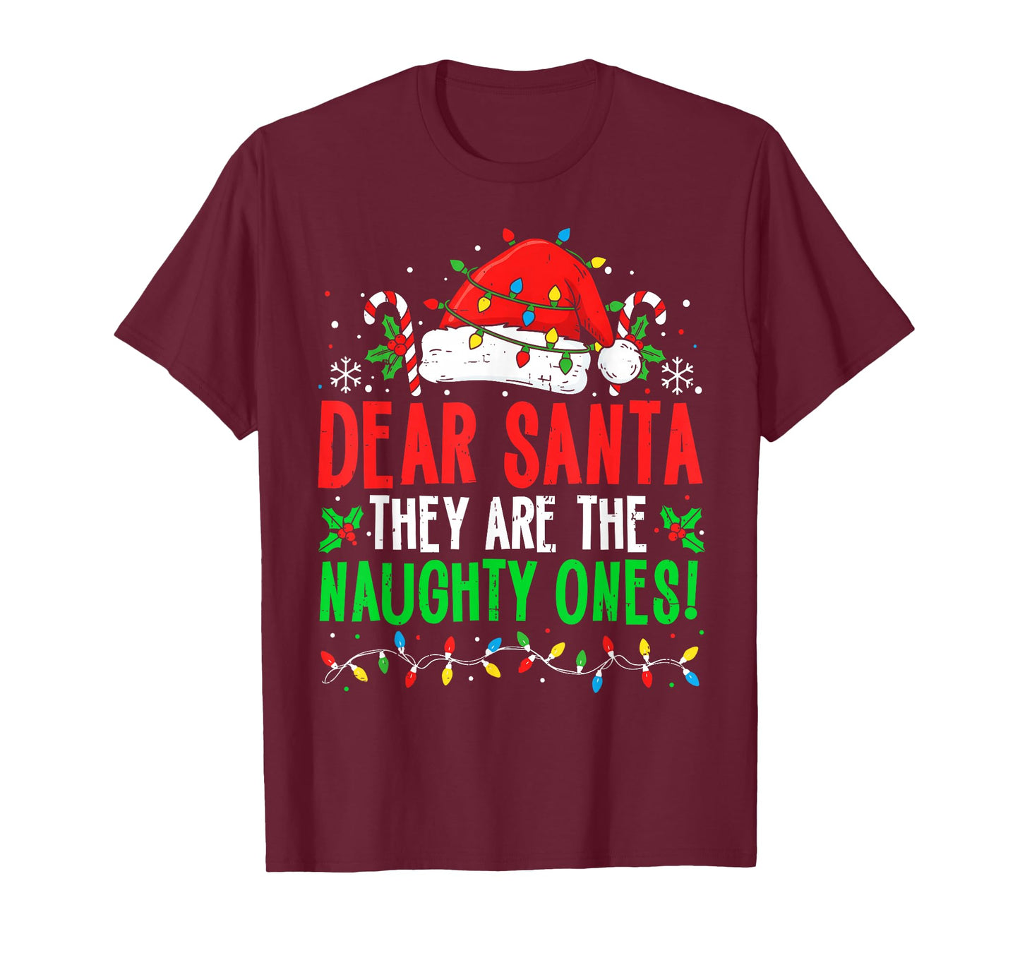 Dear Santa They're The Naughty Ones Funny Christmas Kid Boys T-Shirt
