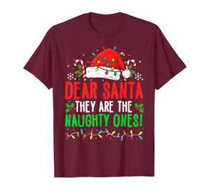 Dear Santa They're The Naughty Ones Funny Christmas Kid Boys T-Shirt