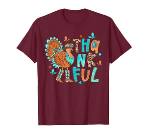 Thanksgiving Turkey Cowgirl Leopard Thanksgiving Women Girls T-Shirt