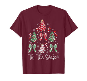 Funny Tis The Season Design Christmas Tree Cakes Debbie Xmas T-Shirt