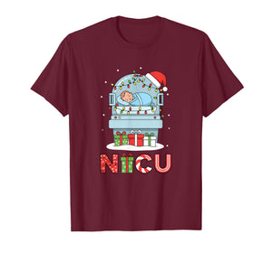Nurse NICU Nurse Christmas Neonatal Holiday NICU RN Isolette T-Shirt
