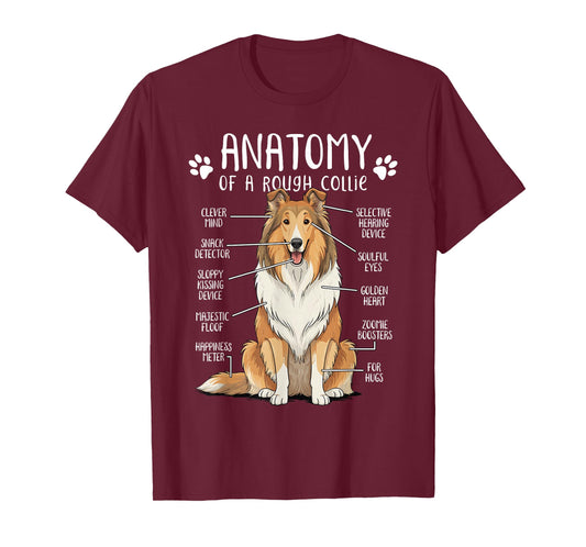 Funny Anatomy Rough Collie Dog Collie Owner T-Shirt