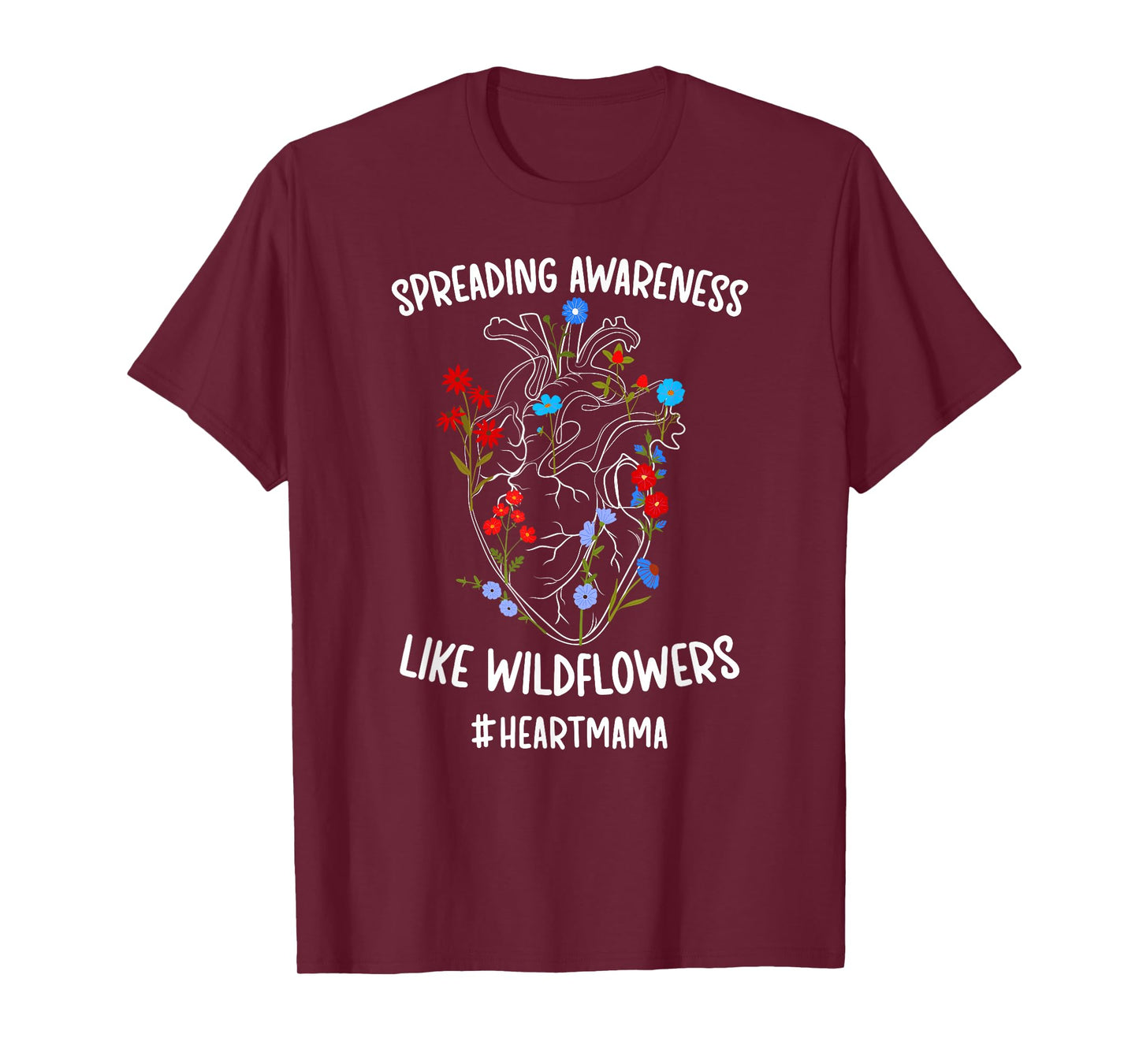 Heart Mama CHD Awareness Proud CHD Mom of A CHD Warrior T-Shirt