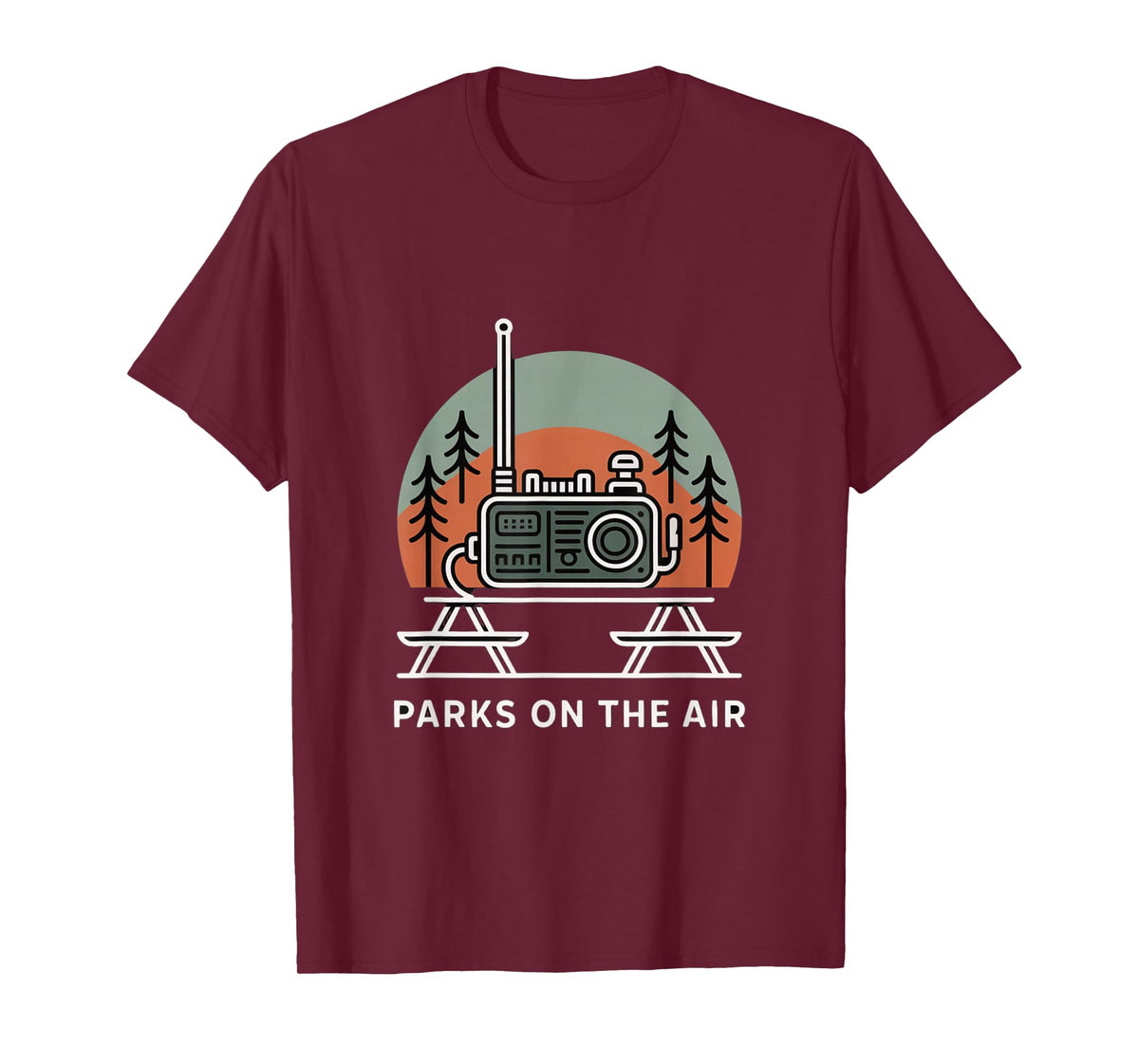 Parks On The Air Portable Ham Radio Operator Camping T-Shirt