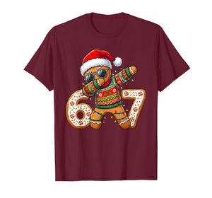 Funny Gingerbread Six Seven 67 Ice Cream Drip Christmas Boys T-Shirt