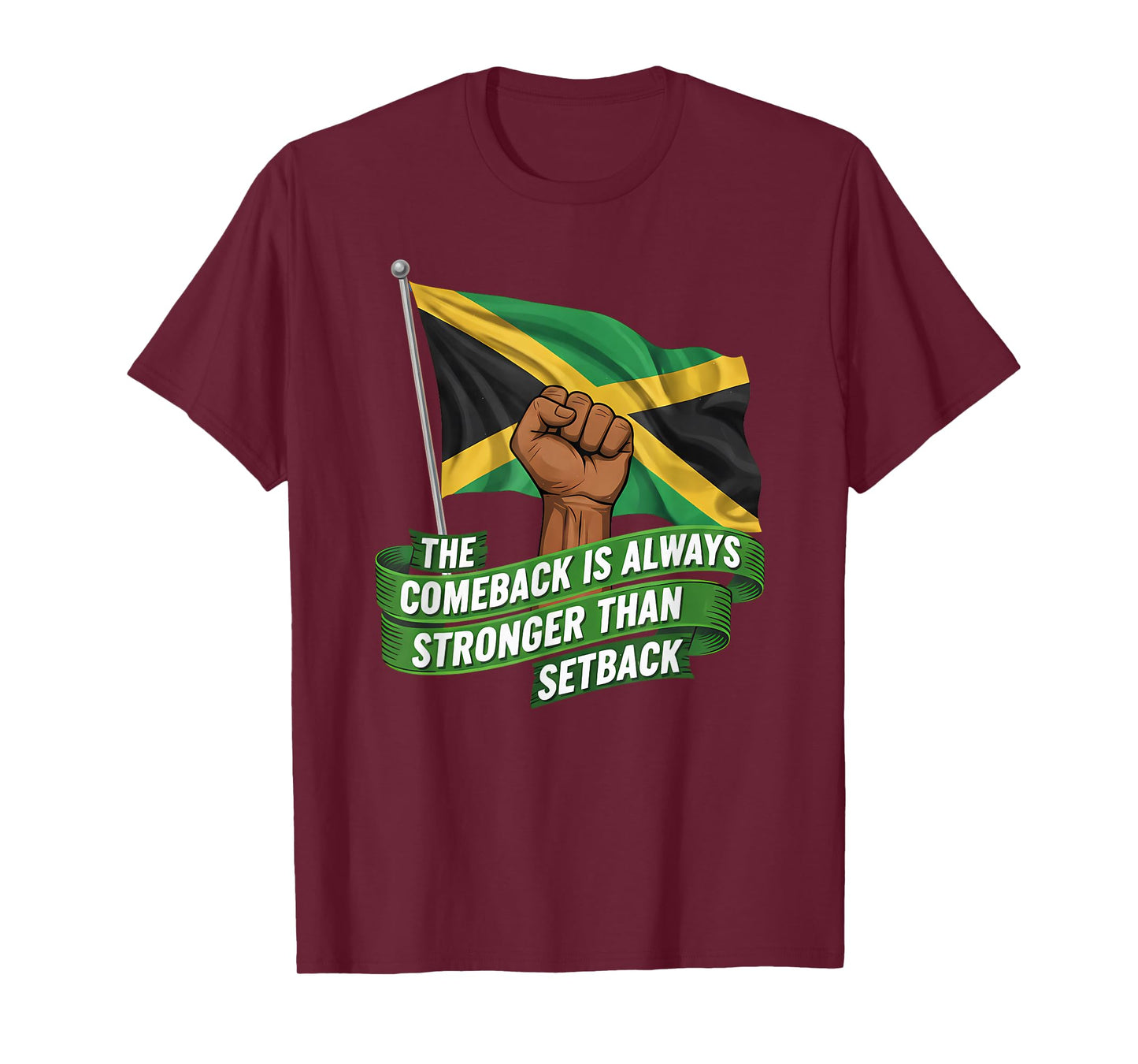 The Comeback is Always Stronger Jamaica Strong Flag T-Shirt