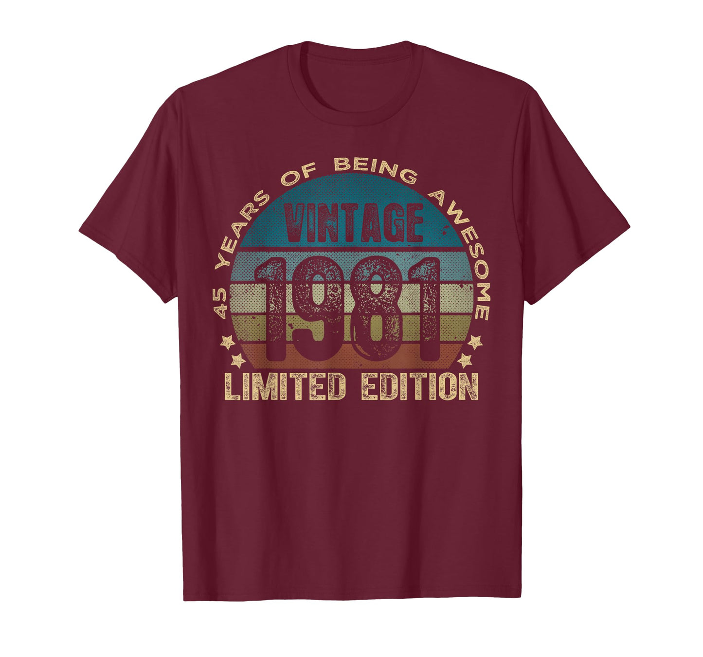 45 Year Old Gifts Vintage 1981 Limited Edition 45th Birthday T-Shirt