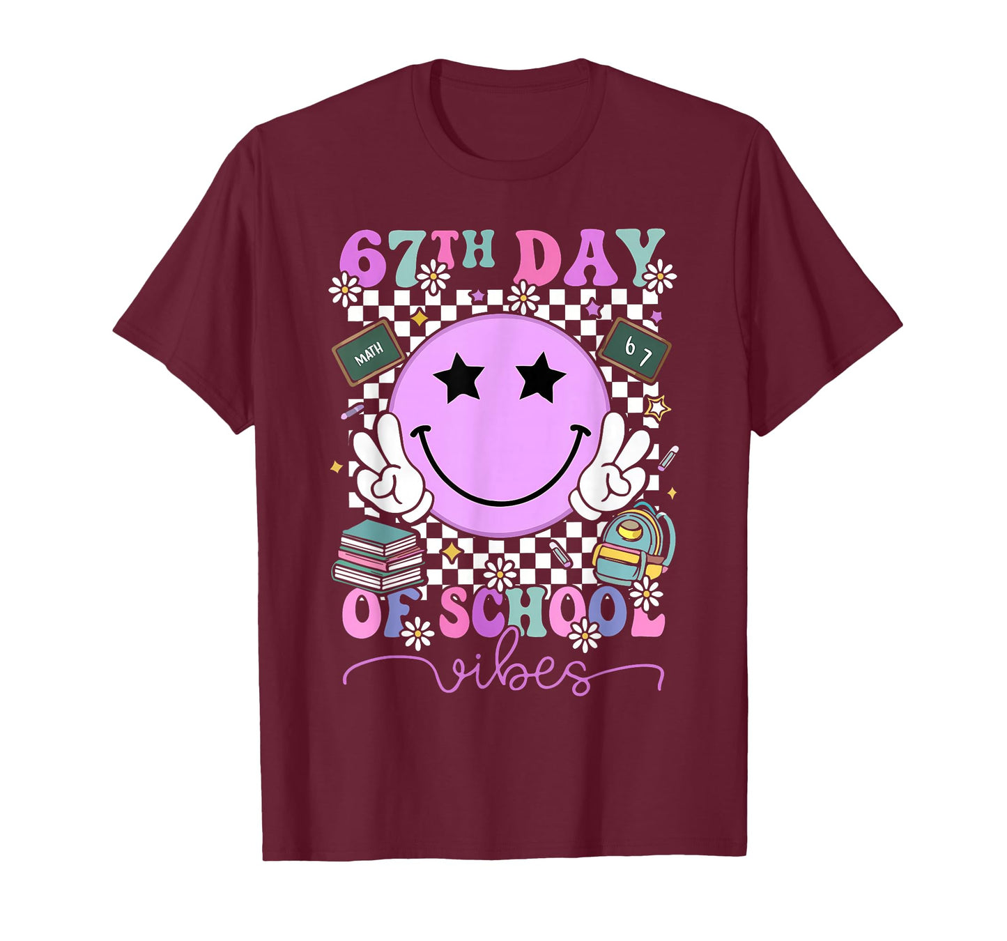 67th Days of School Funny Viral 6 7 Six Seven Meme T-Shirt