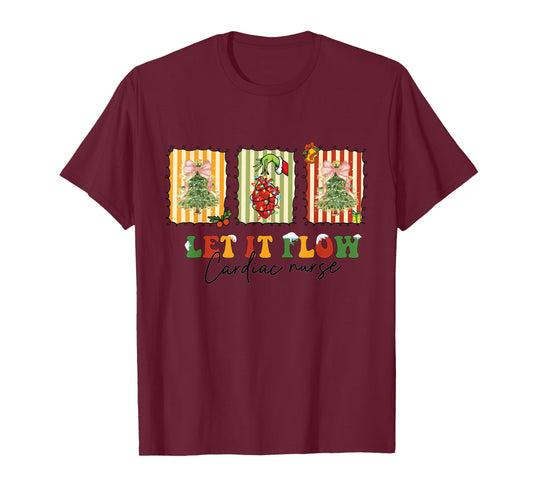 Cvicu Cardiology Nurse Christmas Holiday Season Party Bow T-Shirt
