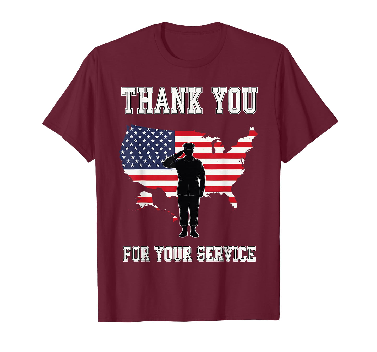 Thank You Veterans Shirt, American Flag Salute T-Shirt
