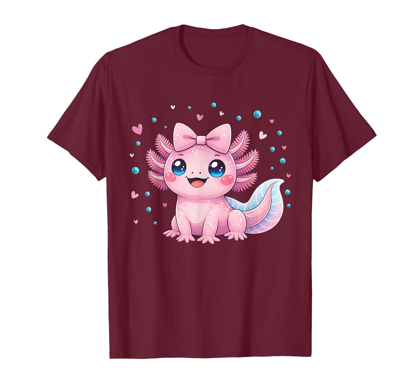 Kawaii Cute Axolotl Coquette Bow Women Girls Kids Axolotls T-Shirt