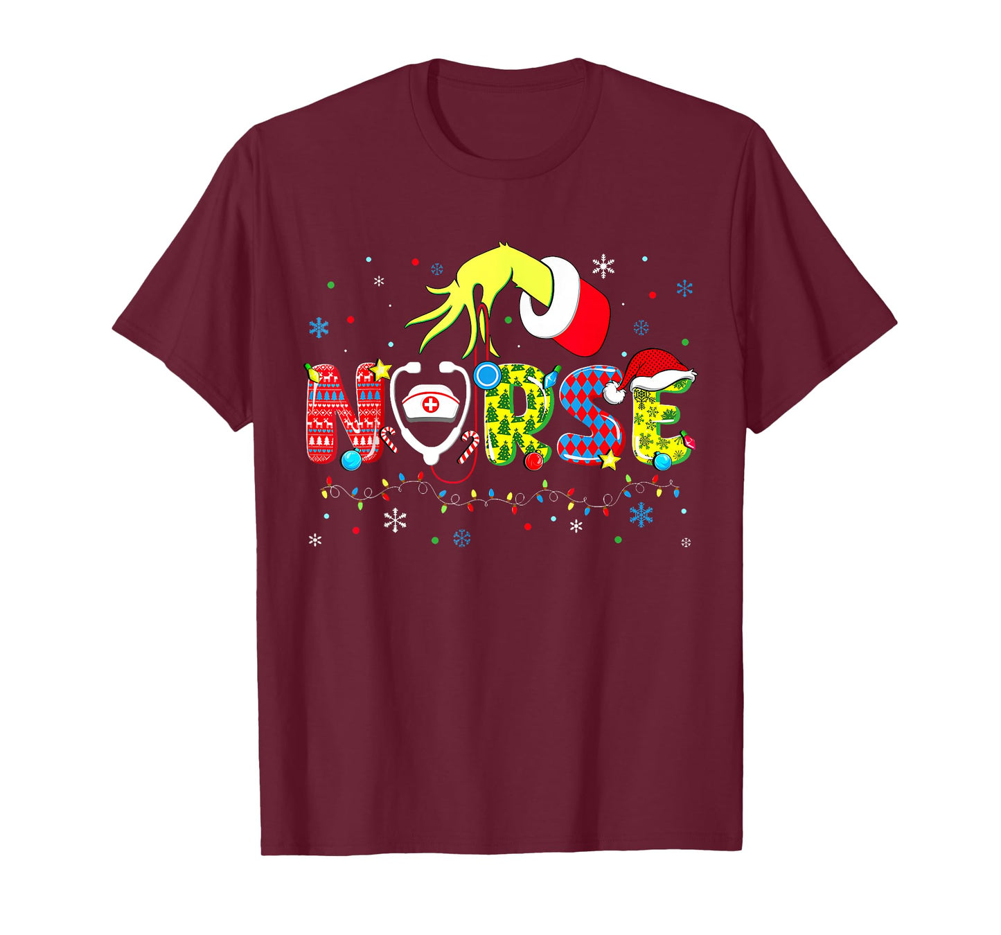 Funny Christmas Nurse Medical Christmas ICU nicu RN ER Nurse T-Shirt
