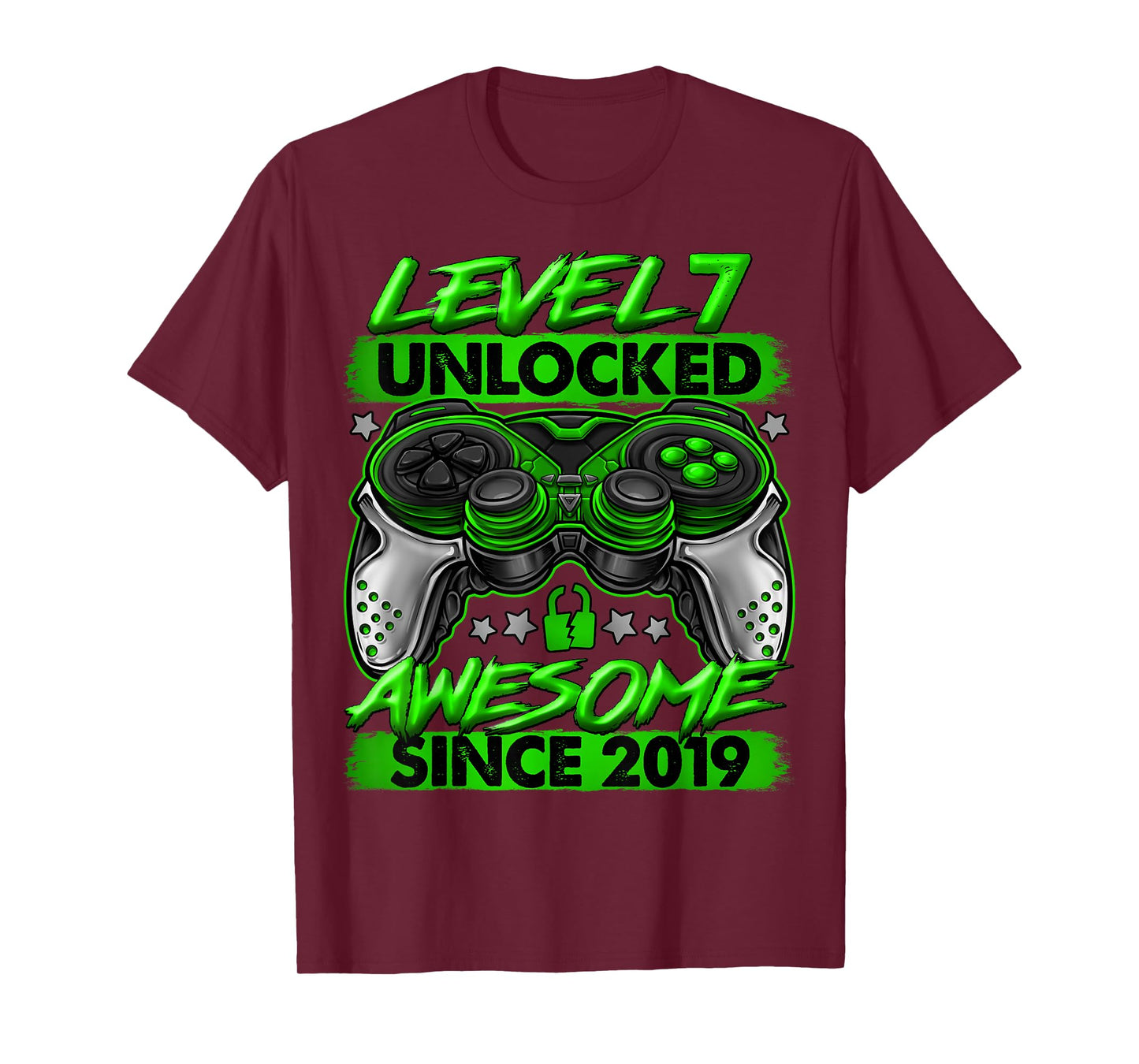 Level 7 Unlocked 7 Year Old Gifts for Boys 7th Birthday Boy T-Shirt