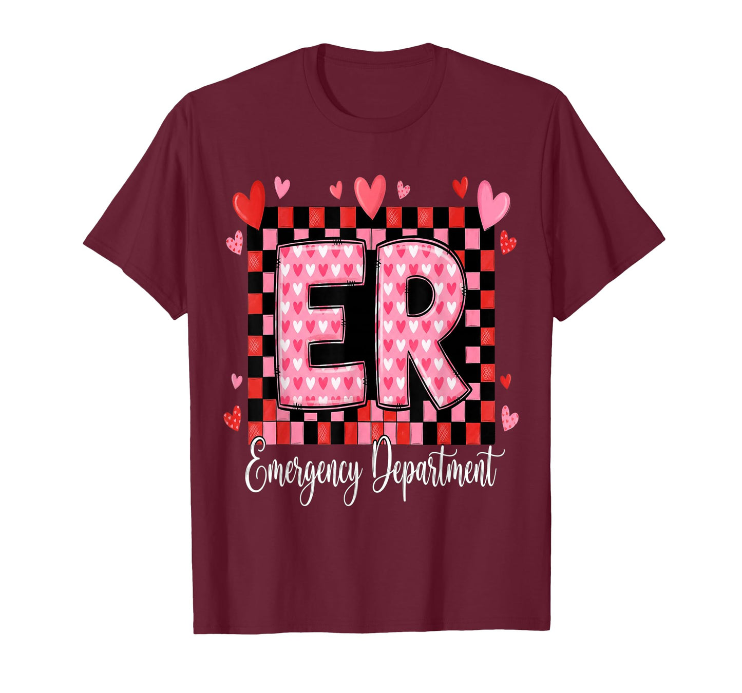 Cute Emergency Department Valentine ER Valentines Nurse T-Shirt