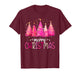 Merry and Bright Pink Christmas Tree Pink Christmas Tree T-Shirt