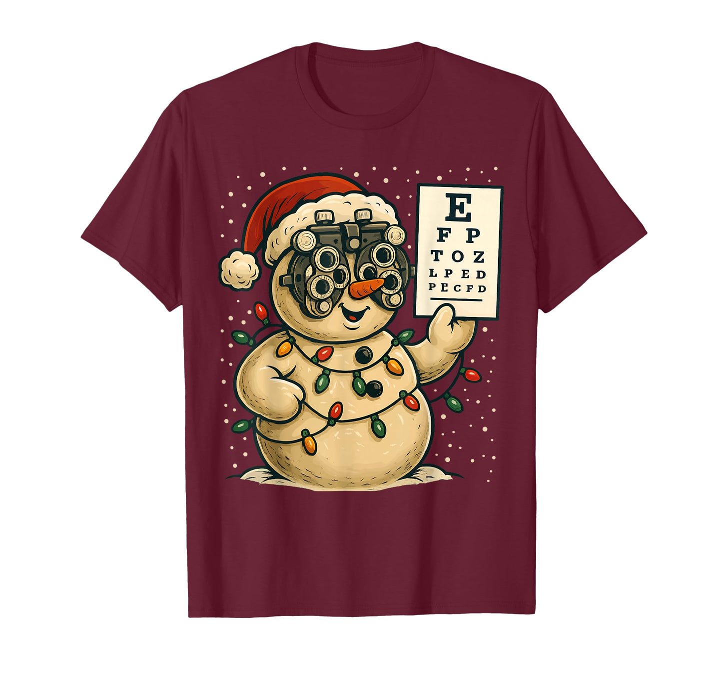 Optometry Christmas Ophthalmologist Funny Optician Christmas T-Shirt