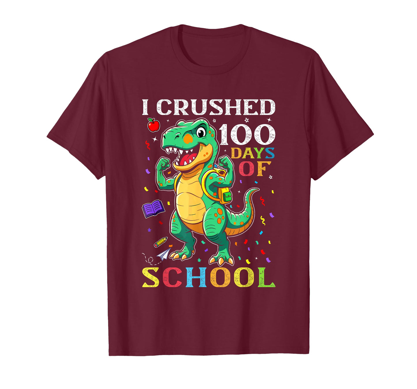 100 Days of School Boys Dinosaur 100th Day of School Kids T-Shirt