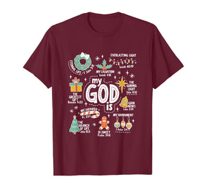 My God is Christmas Jesus is The Reason Faith Christian Xmas T-Shirt