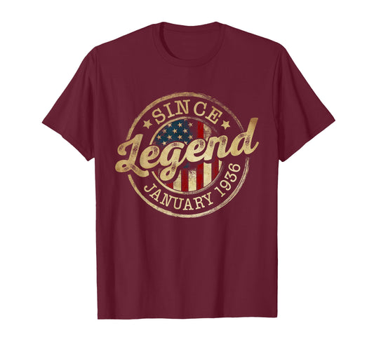 Legend Since January 1936 Vintage 90th Birthday Classic T-Shirt