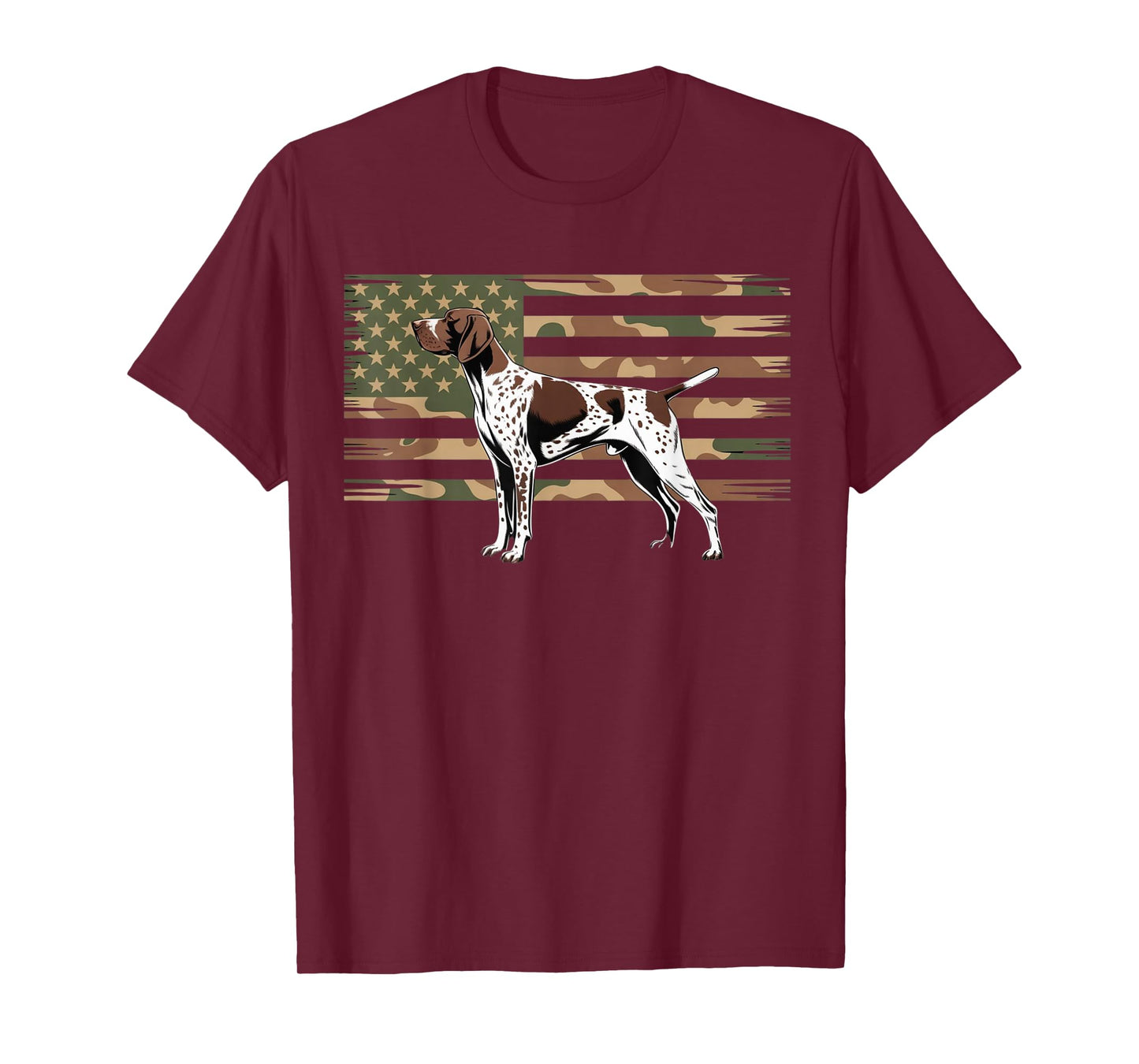 German Shorthaired Pointer Camouflage American Dogs Lover T-Shirt