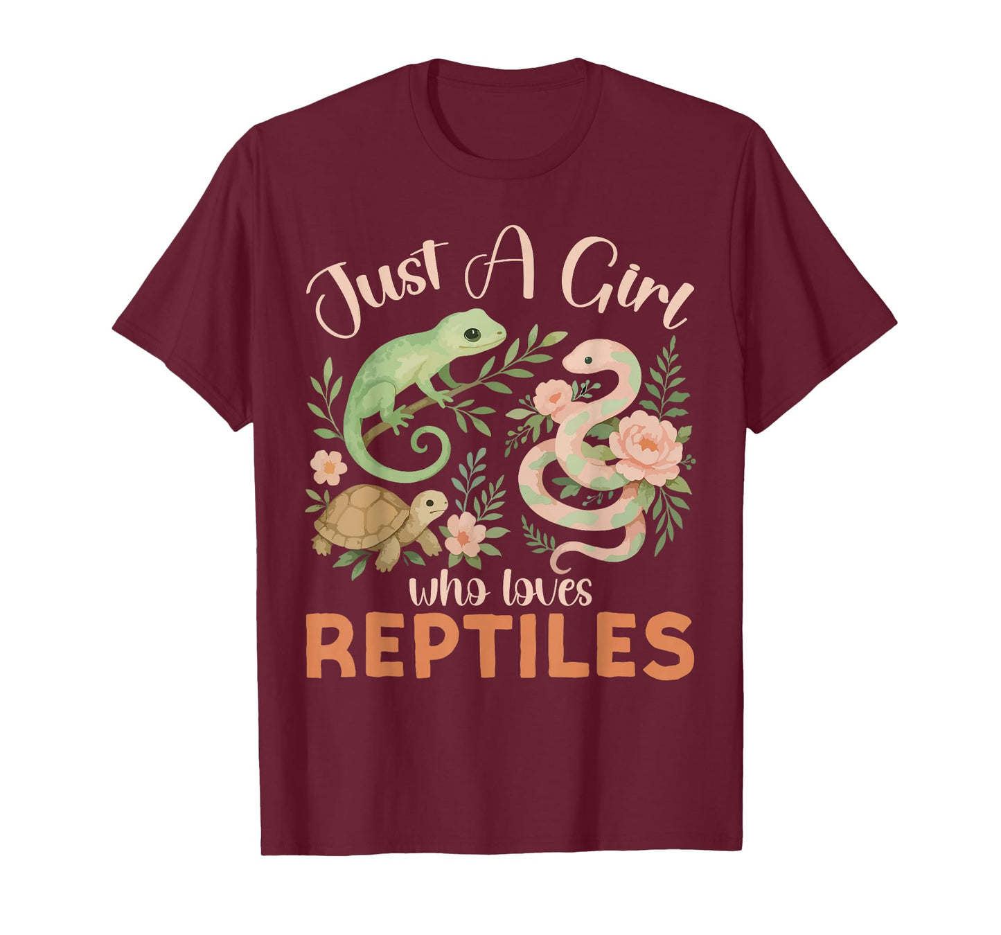 Reptile Lizard Snake Just A Girl Who Loves Reptiles T-Shirt