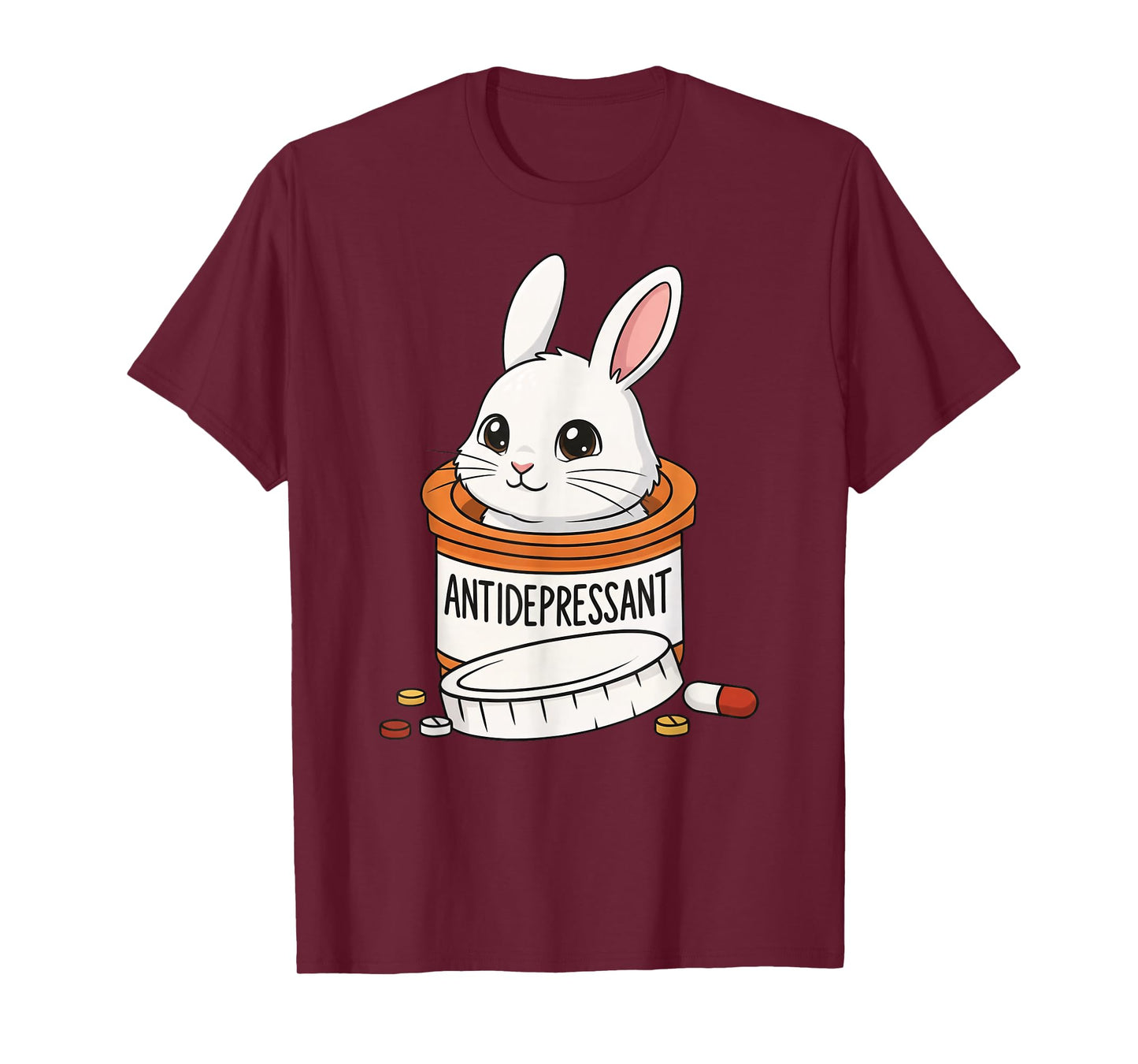 Funny Rabbit Bunny Anti Depressant Zoo Boys Girls T-Shirt