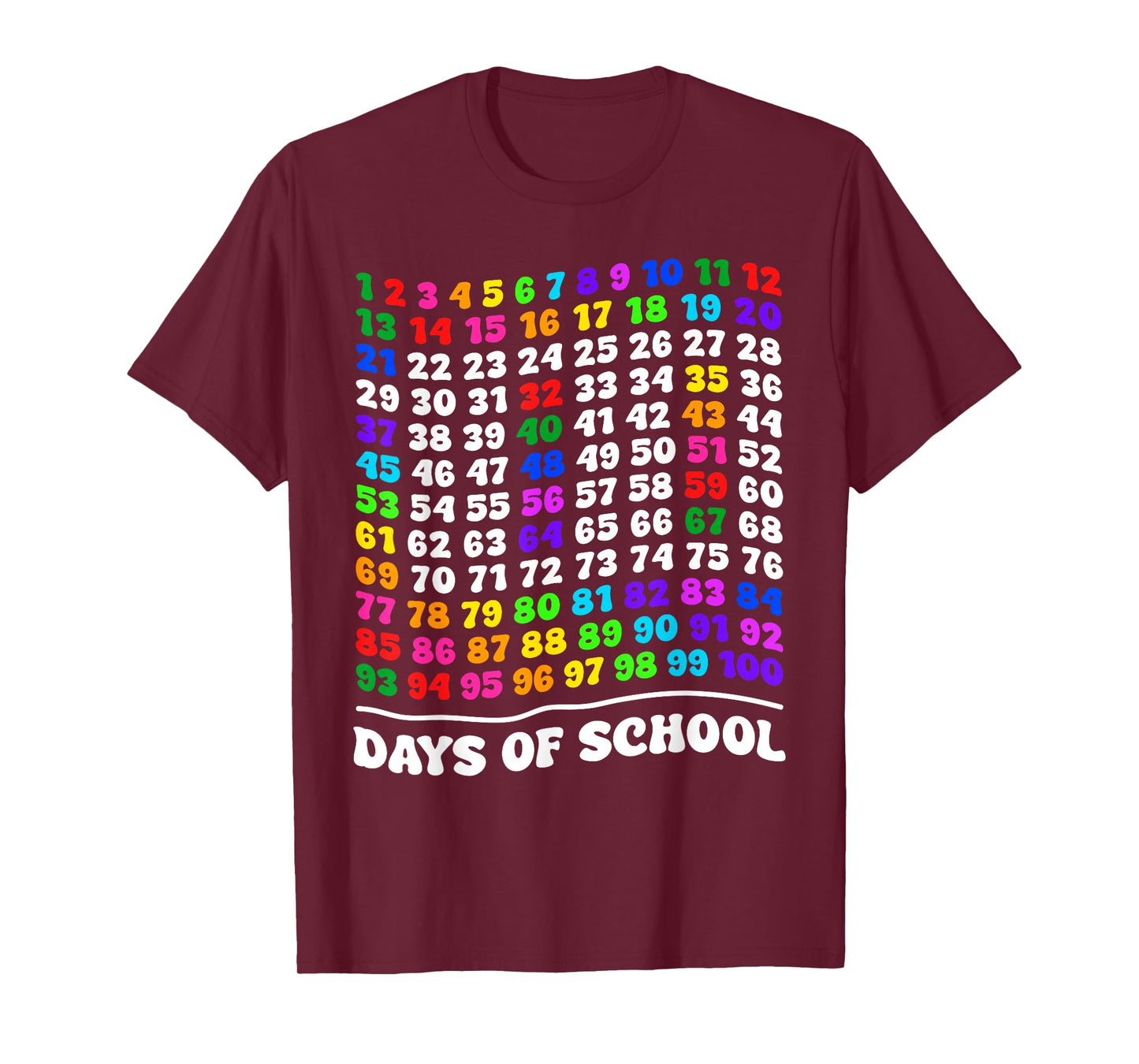100th Day of School Teacher Kids 100 Days Math Numbers T-Shirt