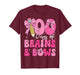 100 Days of School Brains and Bows 100th Day of School Girls T-Shirt