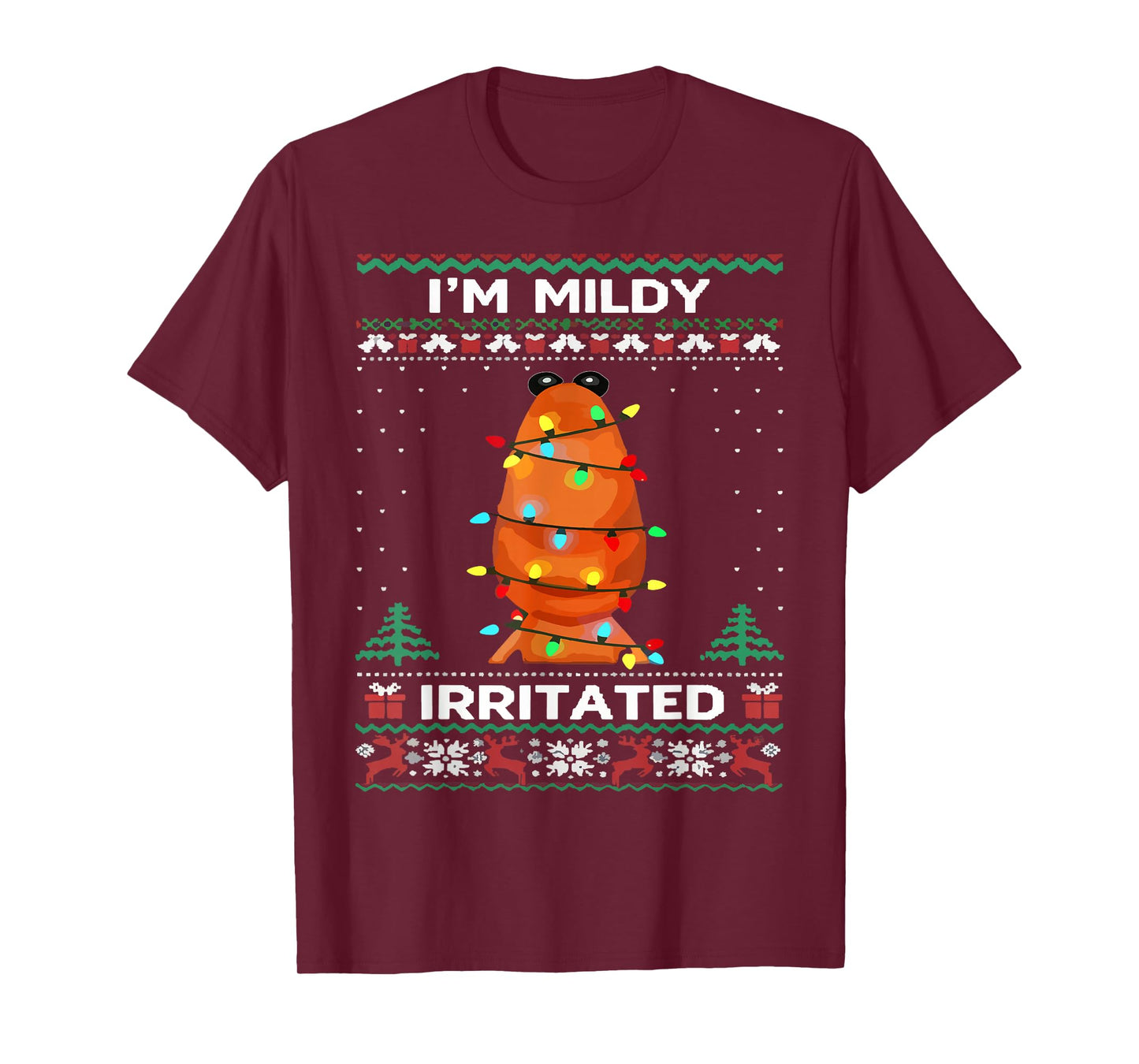 I'm Mildly Irritated Marcus The Worm Christmas Funny Meme T-Shirt