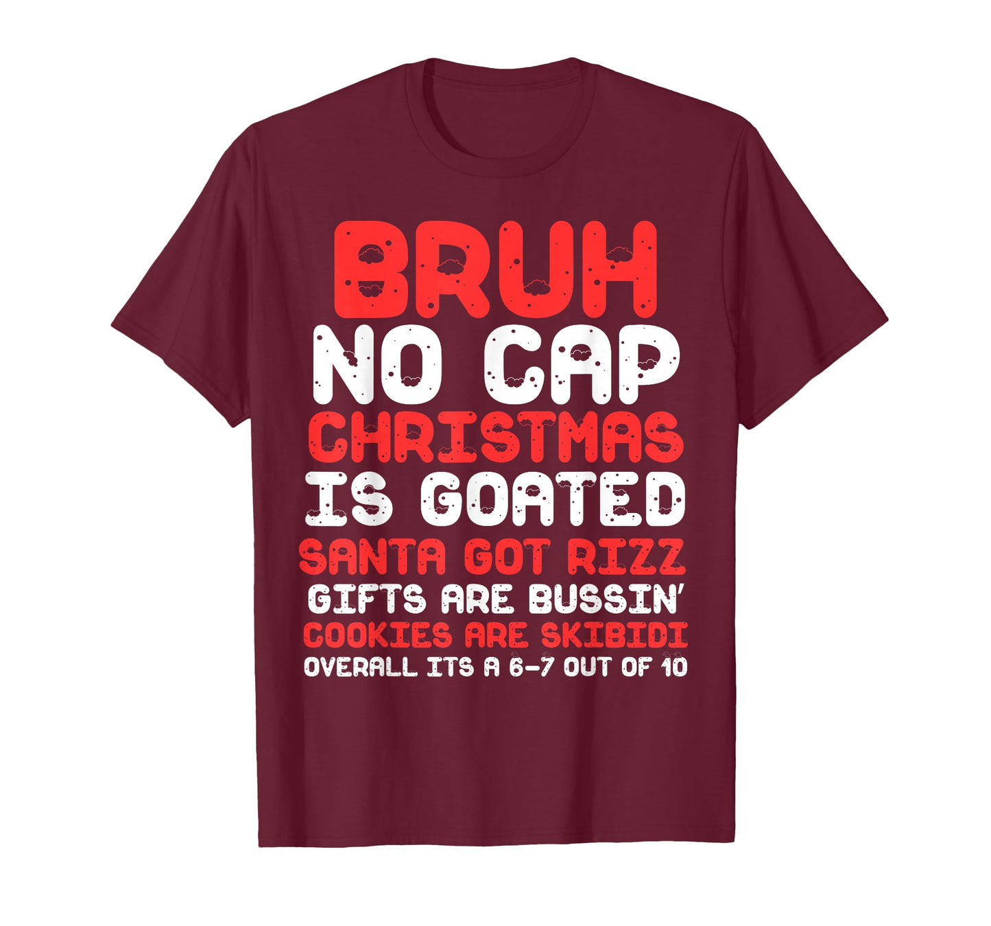 Funny Middle School Generation Alpha Gen A Slang Christmas T-Shirt