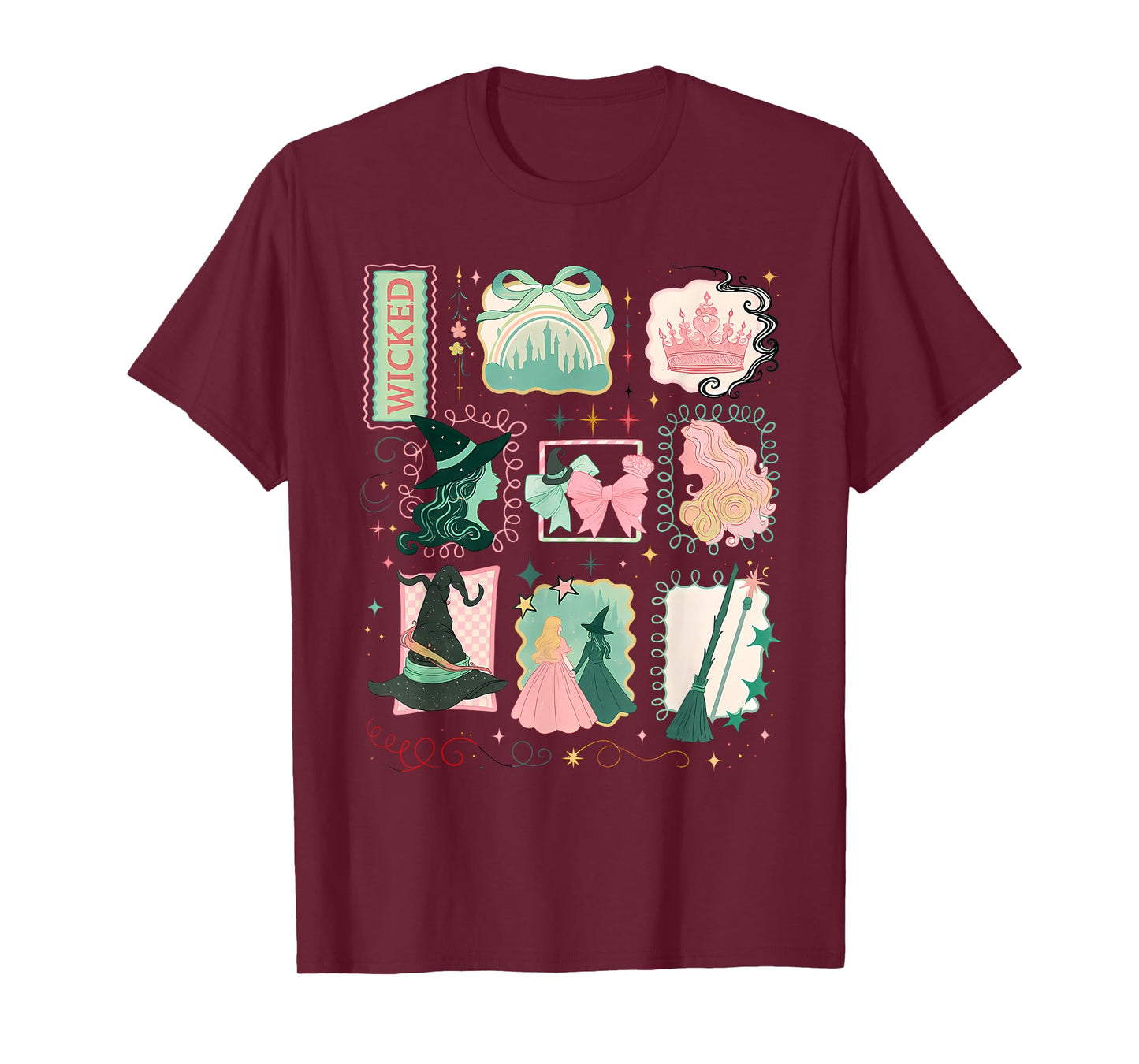Retro Wicked Stamps Christmas Vibes Clothing T-Shirt