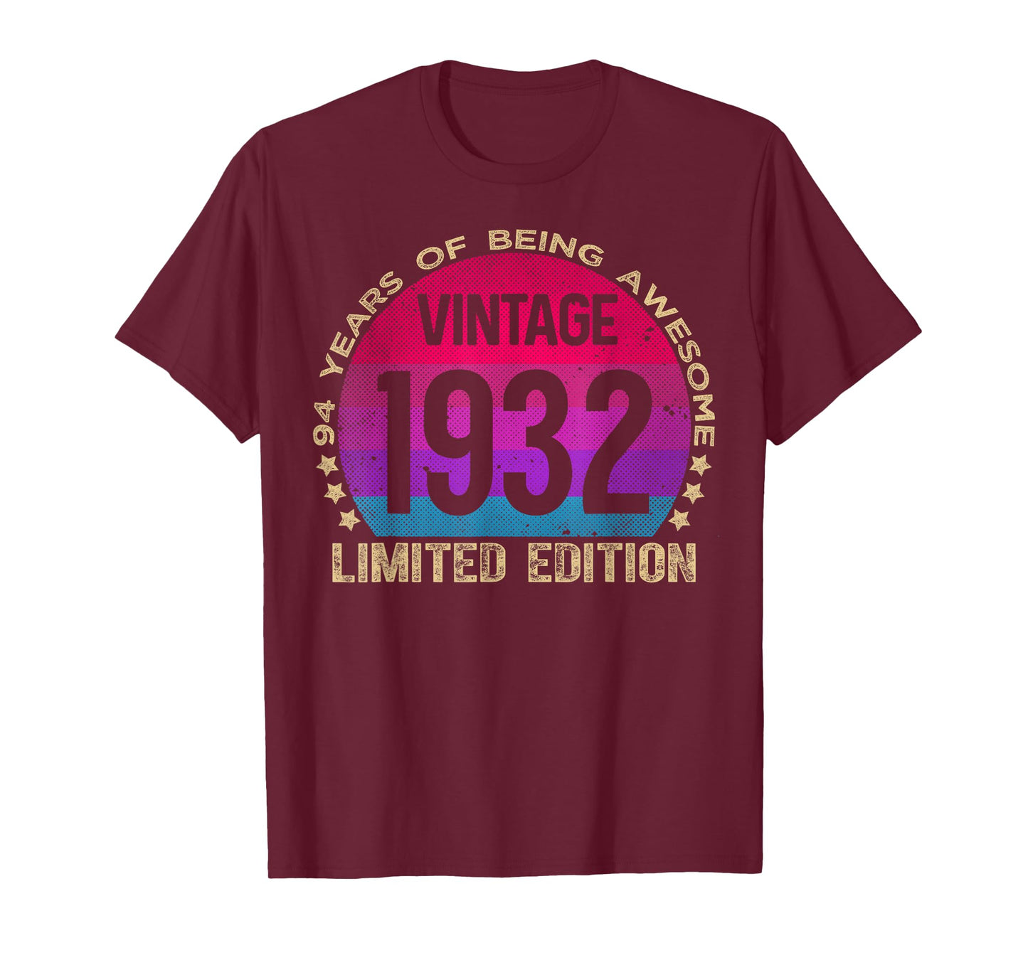 94 Year Old Gifts Vintage 1932 Limited Edition 94th Birthday T-Shirt