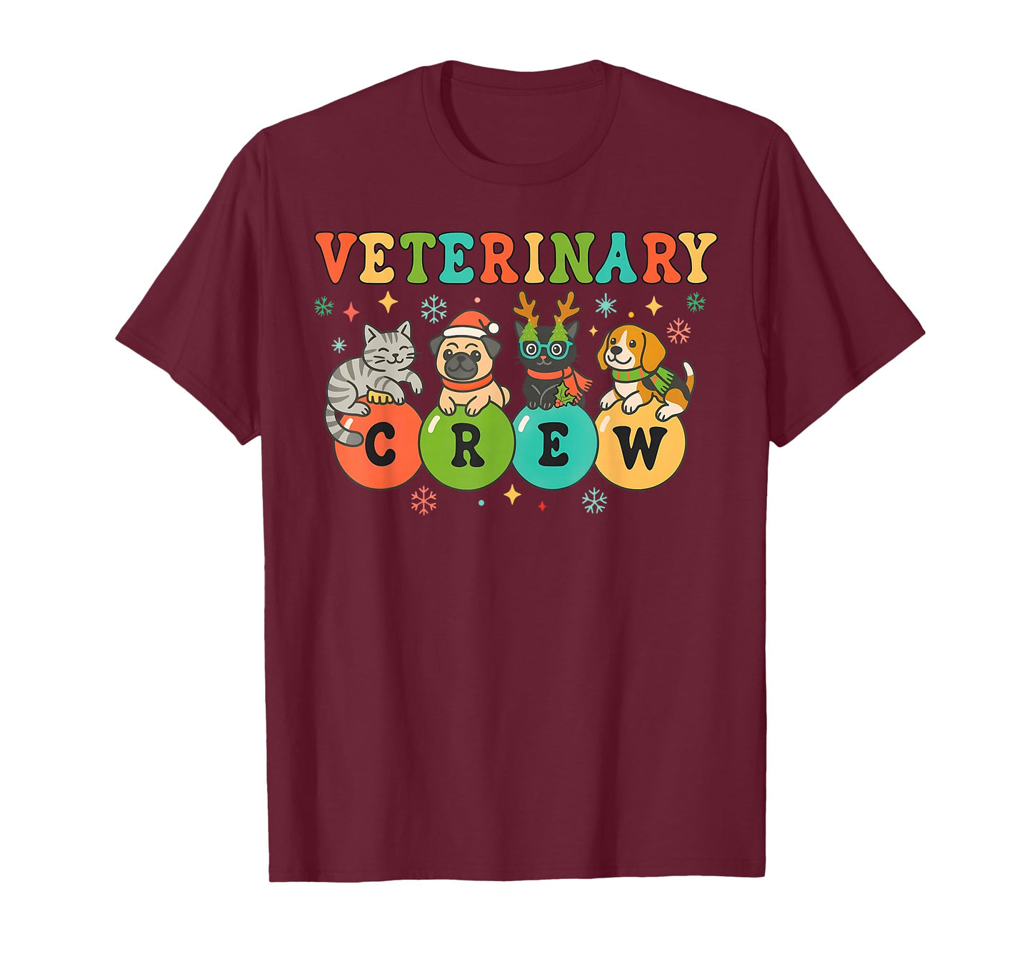 Veterinarian Christmas Veterinary Medicine Vet Technician T-Shirt