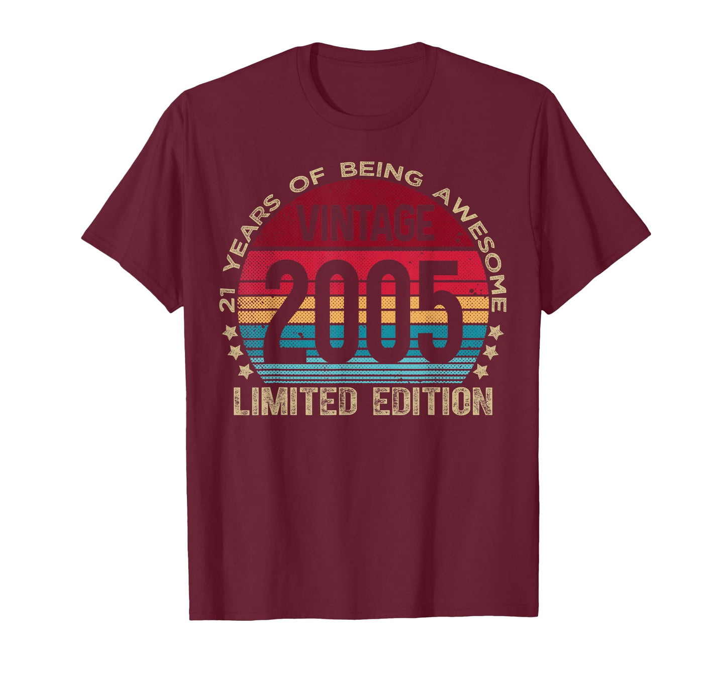 21 Year Old Gifts Vintage 2005 Limited Edition 21st Birthday T-Shirt