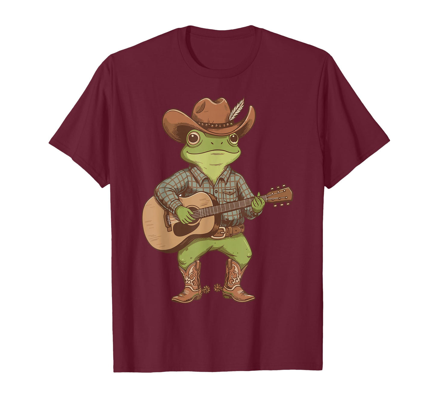 Boys Cowboy Frog Shirt Cowgirl Guitar Country Music Lovers T-Shirt