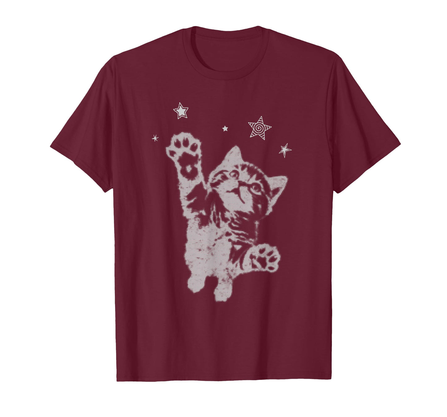 Y2K Cat Jumping Stars Silly 90s 2000s Grunge Vintage Graphic T-Shirt