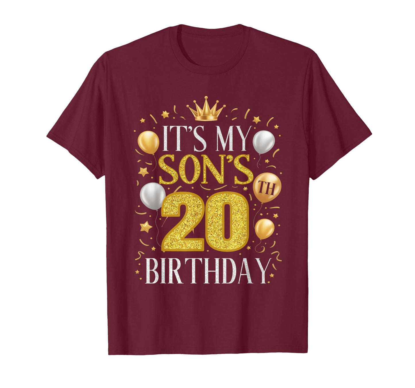 It's My Son's 20th Birthday Gifts 20 Year Old Birthday Party T-Shirt