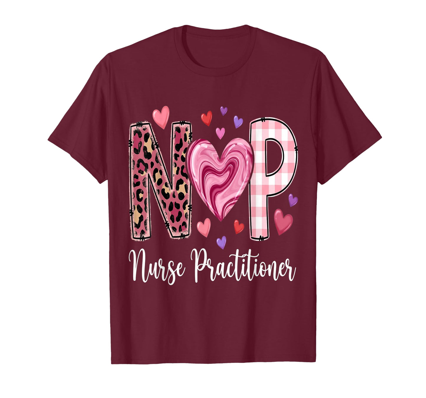 Nurses Graduate Nurses Heart NP Valentine Nurse Practitioner T-Shirt