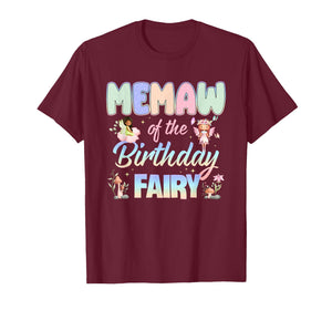 Memaw of The Birthday Fairy Little Girl Magical Family T-Shirt