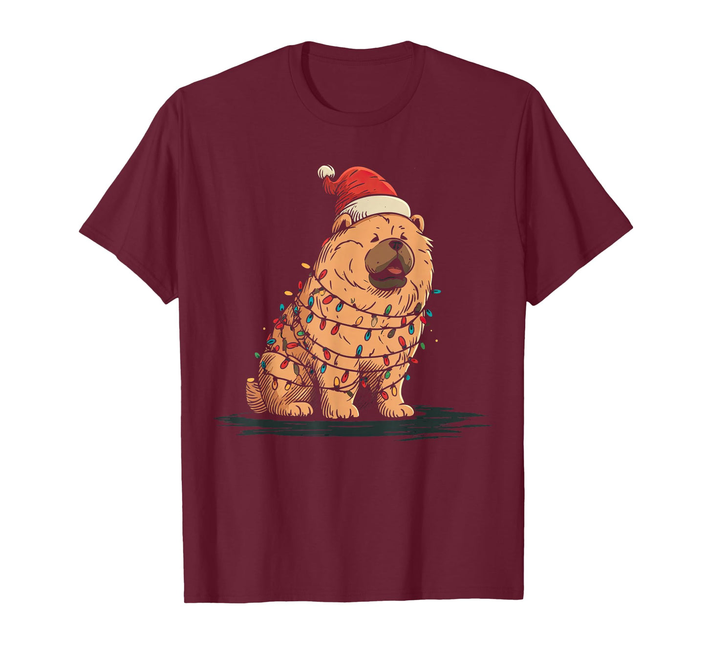 Funny Chow Chow Christmas Graphics Dog Lights Lover T-Shirt