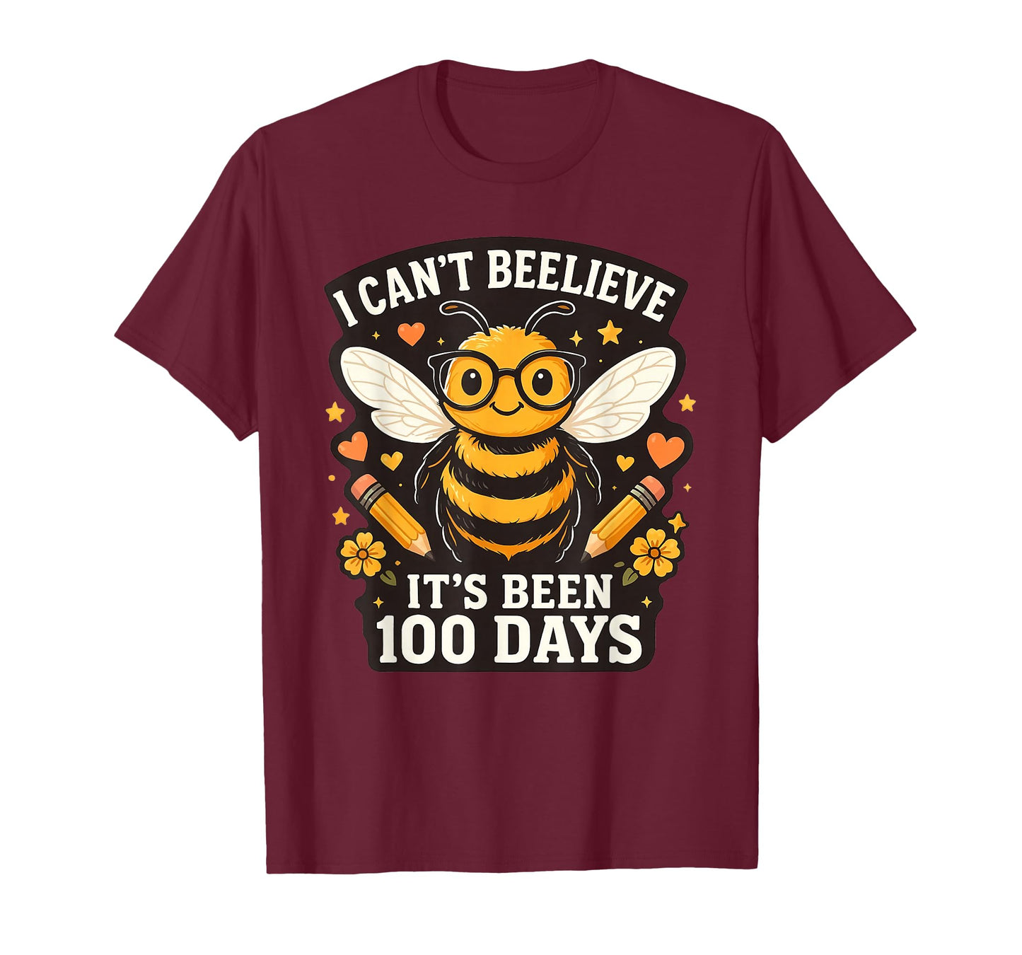 I Can't Believe Its Been 100 Days Funny Bee 100th Day School T-Shirt