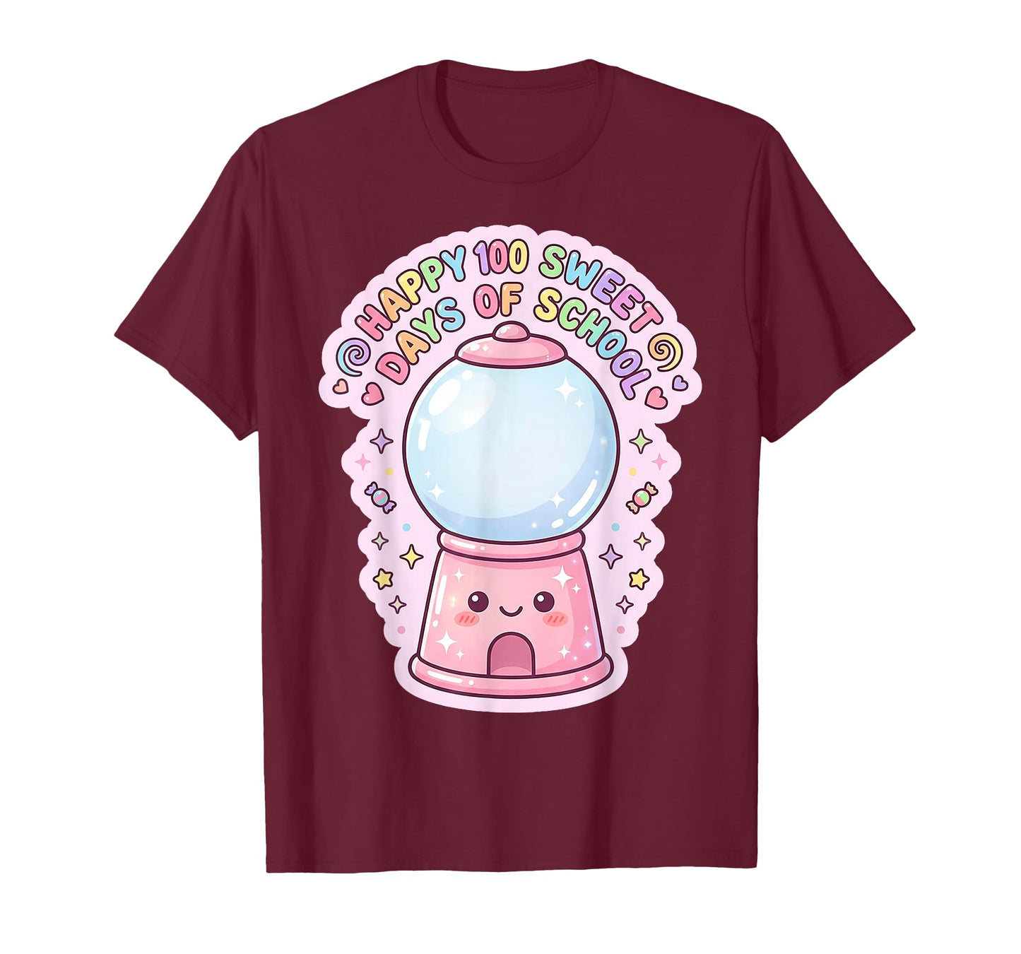 Happy 100 Sweet Days of School Gumball Machine Kids T-Shirt