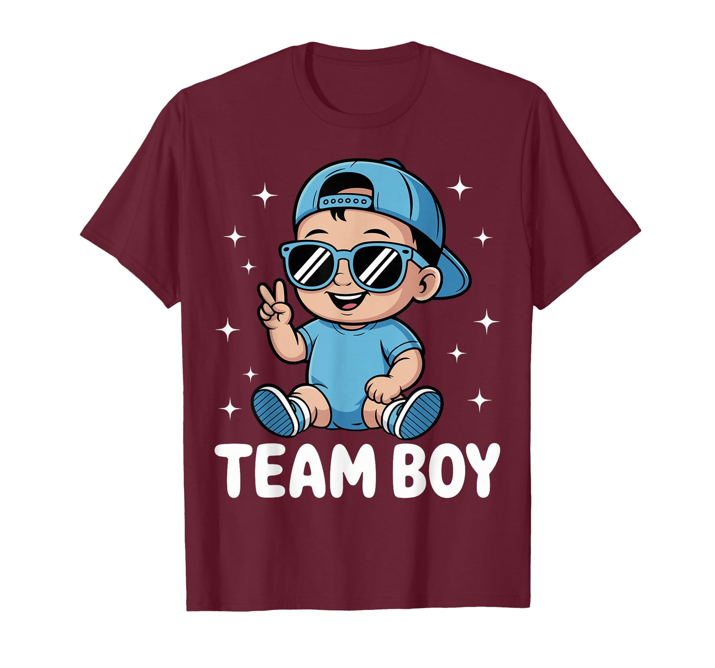 Team Boy Baby Announcement Gender Reveal Family Party T-Shirt